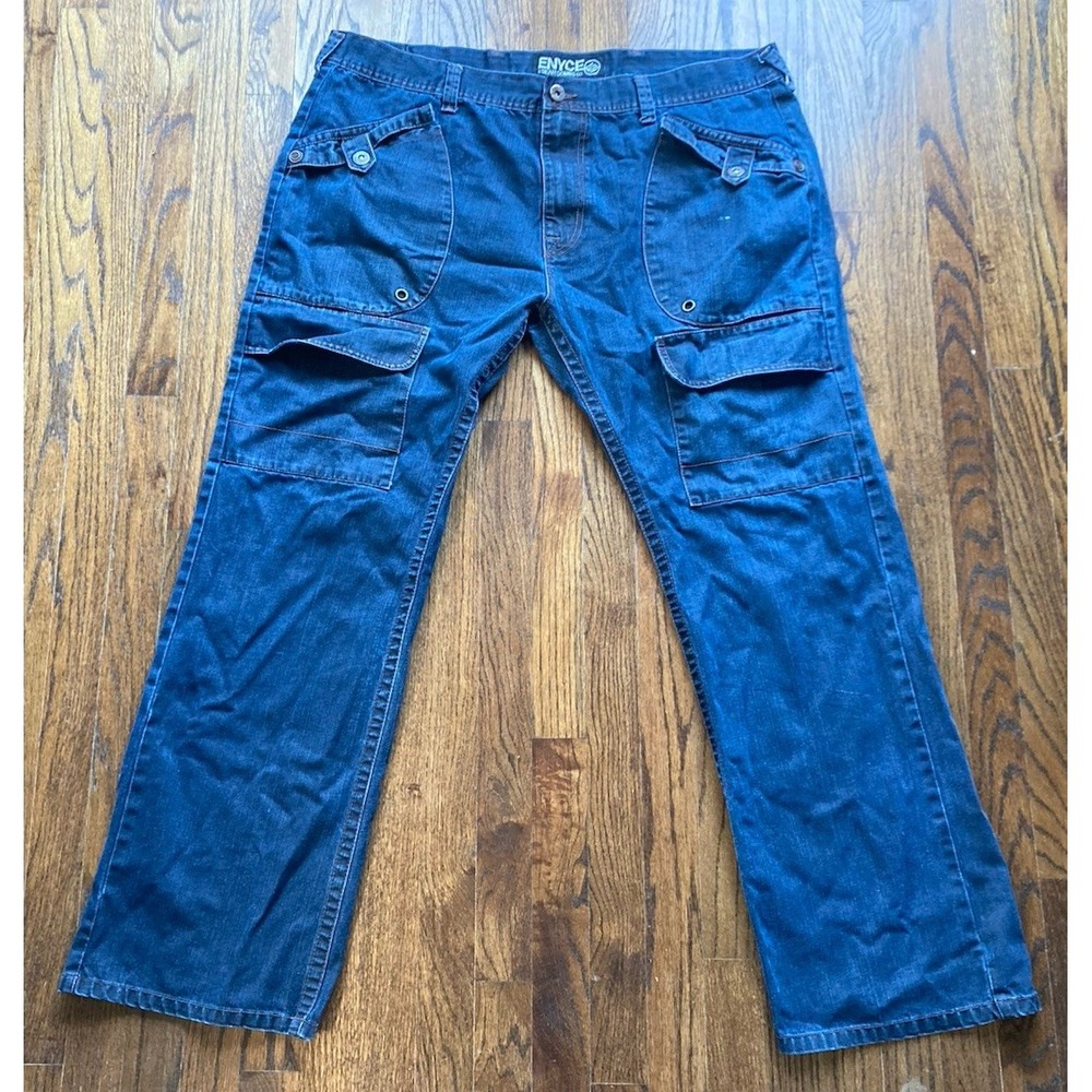 Vintage Y2K Enyce Baggy Jeans Mens 42x33 Buckle Back Denim Skater Grunge